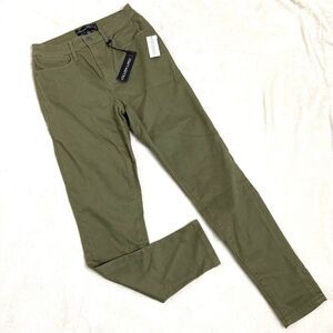 Colleen Lopez Saint Paul High Rise Skinny Ankle Jeans Olive Green Size 6